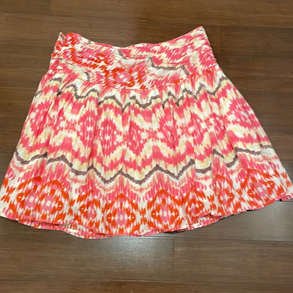 Joe Fresh Junior’s Pink Print Full Cotton Skirt